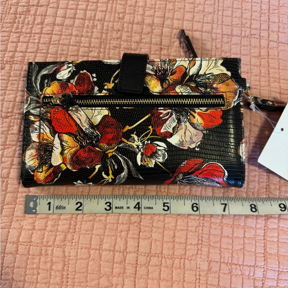 Floral Black Wallet